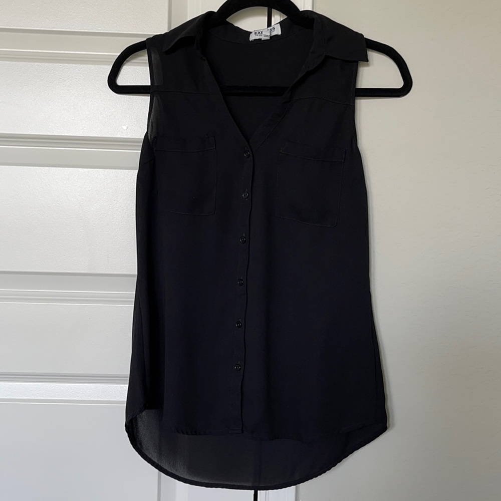 Express sleeveless Portofino top in black XS
